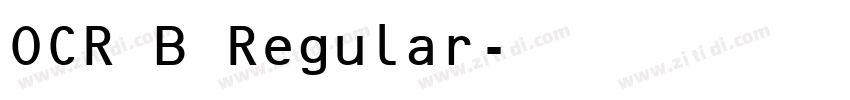 OCR B Regular字体转换